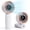 White, variant on Mighty Rock 100-Speed Rechargeable Battery LED Digital Display Foldable Electric Personal Mini Travel Fan