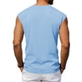 thumbnail image 3 of Mens Workout Tank Tops Summer Cut Off Sleeveless Shirts Casual Stylish Gym Muscle Shirt Loose Fit for Basketball Hiking, 3 of 3