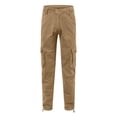thumbnail image 4 of WEAIXIMIUNG Men's Pants Cargo Relaxed Fit Mens Fashion Solid Color Elastic Waist Overalls Pants, 4 of 5