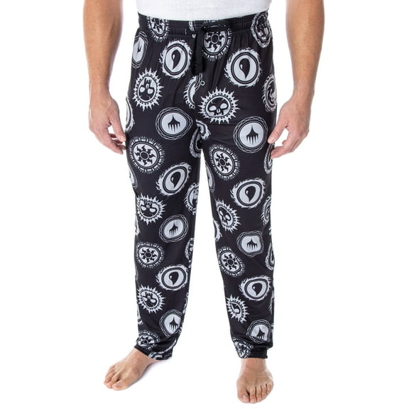Magic The Gathering Men's Element Mana Color Logo Symbols Sleep Lounge Pajama Pants