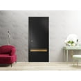 thumbnail image 5 of Slab Barn Door Panel 36 x 80 inches | Planum 2010 Matte Black with Frosted Glass | Sturdy Finished Interior Doors | Pocket Closet Sliding, 5 of 6