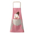 thumbnail image 1 of Delantal Bolsillo de PVC Delantal ajustable Impermeable a prueba de aceite Babero Accesorio de cocina, Tipo 1, Rosa Advancent HA003469-04, 1 of 6