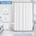 thumbnail image 3 of GAZILY® PEVA Shower Curtain, 72 x 72 in, with Metal Grommets and Rings Included for Bathtub and Shower Stall, White, 3 of 7