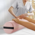 thumbnail image 4 of Saloniture Jumbo Round Massage Table Bolster Pillow Pad - 26 x 9 Inch - Pink, 4 of 7