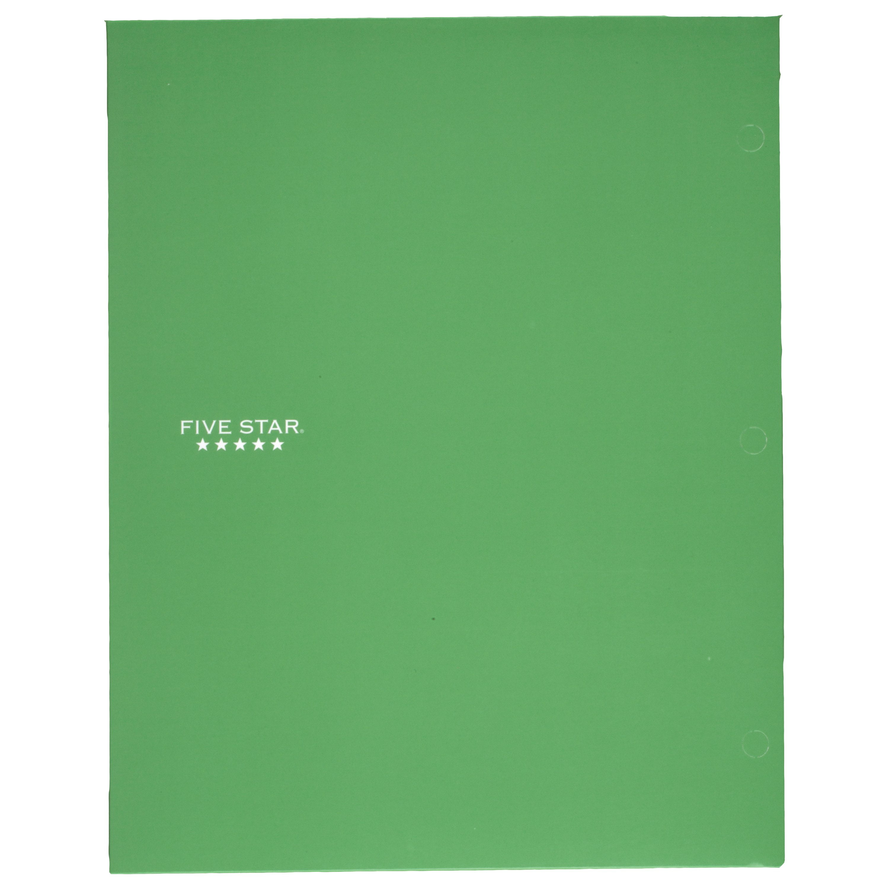 Five Star 4-Pocket Paper Folder, Electric Green (33629)