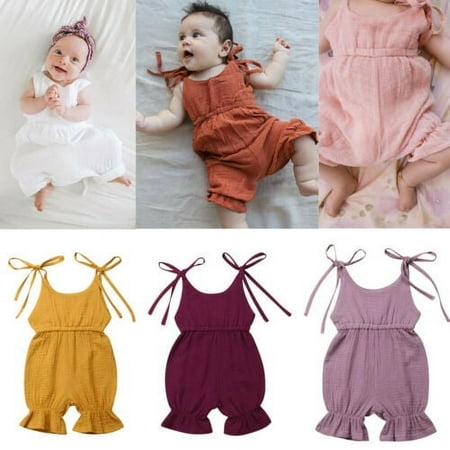

Toddler Newborn Baby Girl Clothes Romper Bodysuit Jumpsuit Outfits overall pants