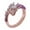 Violet, variante sur 925 Bagues pour Femmes, Bague Blanche Plaquée Or Rose Dragon Chine Loong Mode pour Femmes