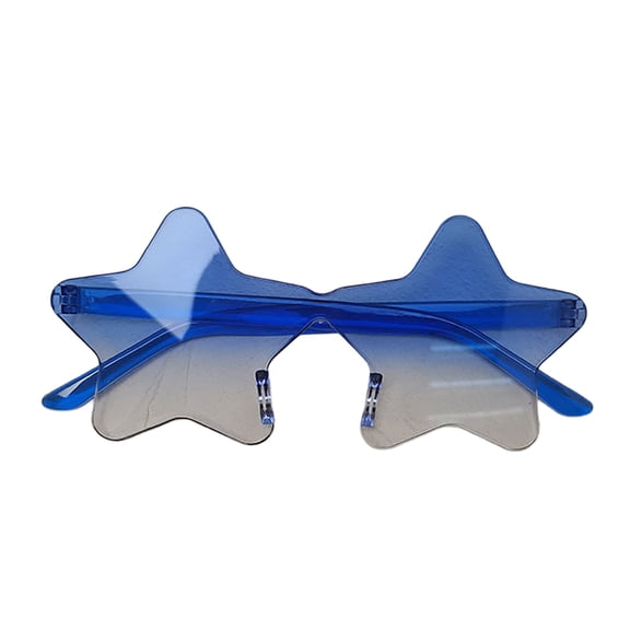 Frameless Star Sunglasses Transparent Candy Colored Sunglasses Party Star Glasses