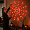 thumbnail image 4 of Halloween Spider Web String Lights, Purple LED Glow, 51.1 inch 1 Pack, Halloween Decoration Light for Haunted House Party Indoor Outdoor Holiday Patio Yard Decor, 4 of 5