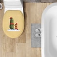thumbnail image 4 of ZIATUBLE Gherkin Christmas Toilet Lid Seat Cover Oval Toilet Lid Covers Elongated Toilet Seat Covers for Bathroom Machine Washable Seat Covers Universal for Most Toilet Bowl Lids, 4 of 6