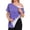 Blue, variant on Womens Post Shoulder Surgery Shirts Tear Away Side Snap Striped T Shirts Short Sleeve Port Rotator Cuff Recovery Comfy Clothing Red L