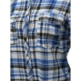 thumbnail image 3 of FashionOutfit Women's Long Sleeve Lightweight Plaid Button Down Shirt, 3 of 4