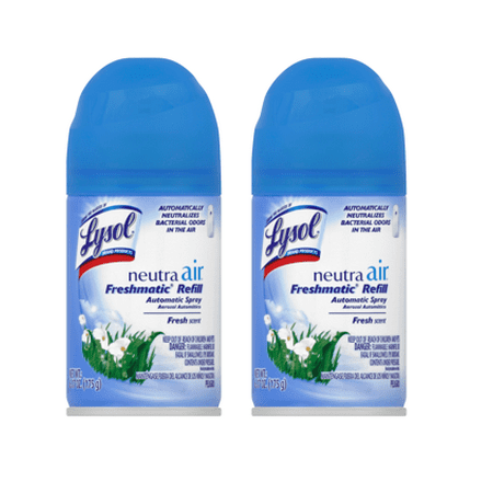 (2 pack) Lysol Neutra Air Freshmatic Refill Automatic Spray, Fresh Scent, 6.17oz, Air Freshener, Odor