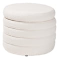 thumbnail image 2 of Pemberly Row Modern Ivory Boucle Upholstered Storage Ottoman, 2 of 9