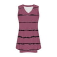 thumbnail image 6 of Enjoytime Woman's Fashion Stripe Printed Tops Casual Sleeveless V Neck Camisole Casual Loose Ruffle Beach Streetwear Summer Tank Clothing For Women, 6 of 6