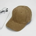 thumbnail image 3 of Adjustable Unisex Suede Baseball Cap Curved Brim Hat Solid Baseball Cap Color Outdoor Sports Hat, 3 of 3