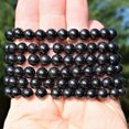 thumbnail image 2 of K-KED Polished Russian Shungite 8mm Bracelet Stretchy ENERGY REIKI 7.5", 2 of 3