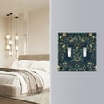 thumbnail image 4 of Yayeee Toggle Light Switch Wall Plate 2-Gang 4.56"x4.48" Decorative Outlet Cover, Shadowy Forest Pattern, 4 of 7