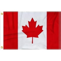FLAGWIN Canada Flag 12x18, Embroidered Canadian Flag Small Outdoor, Canada Flags 210D Heavy Duty Nylon, Canada Flag for Boat with Embroidered Maple Leaf, Sewn Stripes and 2 Brass Grommets