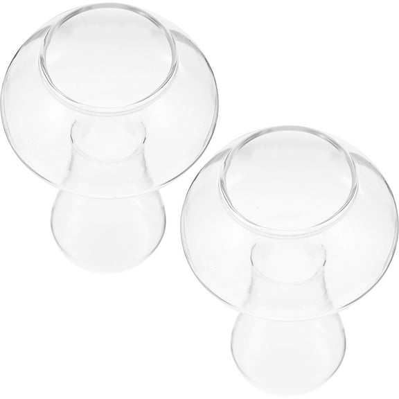 2pcs Creative Cocktail Glasses Martini Glasses Mushroom Design Glasses Glass Novelty Cups for Home Party KTV Bar Night Party