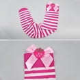 thumbnail image 4 of ZJXFGS Women’s Opaque Thigh High Stockings, Festival Tights Long Stocking, Strawberry Bowknot Stripes Over Knee Sock Long Socks, Thigh High Stockings Multi-color One Size, 4 of 5
