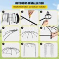 thumbnail image 6 of VEVOR Birdcage Shape Garden Arch Heavy Duty Wrought Iron Arbor Wedding Arch 8' - Black, 6 of 10