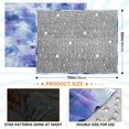 thumbnail image 4 of 70x55 Inches Glow in The Dark Blanket Cozy Throw Camping Blankets for Home and Outdoor Use Blue Squares and Shapes, 4 of 8