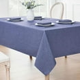 thumbnail image 5 of Rectangle Tablecloth Linen Textured Waterproof & Stain Resistant Table Cloth Wrinkle Free Decorative Fabric Farmhouse Table Cover for Dining/Party/Buffet/Wedding, 52 x 70 Inch, Sage Green, 5 of 6
