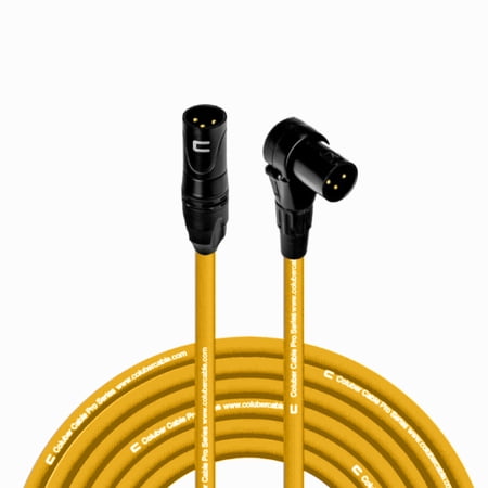 Coluber Cable 3-Pin M-Right Angle Balanced XLR Cable - Premium Cord 50ft