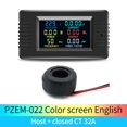 thumbnail image 3 of PZEM-022 Medidor de Energía Inteligente Digital, Pantalla LCD A Color, Voltímetro 6 en 1, Medidor de Kwh, Medidor de Potencia + Bobina CT 32A, 3 of 5