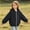 Black, variant on LOINRODI Girls Zip Up Raglan Hoodie Jacket Loose Pocket Solid Color Long Sleeve Casual Kids Outerwear Blue 13 Years