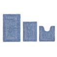 thumbnail image 2 of Better Trends Premium 3 Piece Bathroom Rug Set 100% Cotton, Extra Soft Tufted Bath Mat, Water Absorbent & Reversible Mat, Dark Blue Lux Collection, 2 of 2