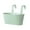 Blue, variant on Home Oval Metal Plant Flower Pot with Detachable Double Hooks for Balcony Hanging