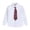 Red, variant on Dpytoraw Long Sleeve Dress Shirt For Boys Classic White Formal School Top Comfortable Kids Button Down Shirt Boys Long Sleeve Button Up Shirts Size 2-3 years