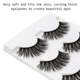 thumbnail image 3 of Mink Eyelashes - False Eyelashes 3 Pairs 6D Mink Lashes - Wispy Lashes Natural Look Faux Mink Eyelashes Dramatic Lashes Fluffy Cat Eye Reusable Lashes Pack Extension |002-0.6 inch, 3 of 7