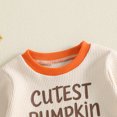 thumbnail image 6 of Cjfdfy Newborn Baby Girl Boy Halloween Romper Outfit, Long Sleeve Cutest Pumpkin In The Patch Letters Pumpkin Print Bodysuit Cute Waffle Knit Halloween Pumpkin Fall Winter Outfit, 6 of 9