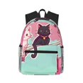 thumbnail image 1 of Fotbe Cats On Broomstick Mochila Ligera Casual para Laptop para Hombres y Mujeres, Mochila Impermeable de Uso Diario, Mochila para Universidad, 1 of 6