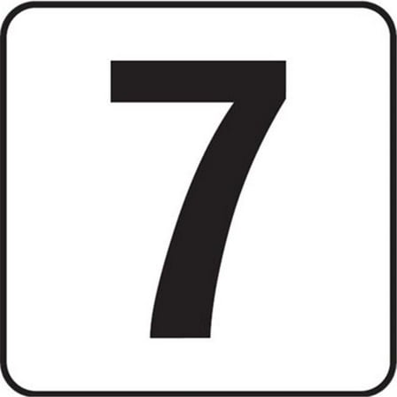 Inlays V621070 6 in. Vinyl Stickon 4 in. Numbers 7 Message