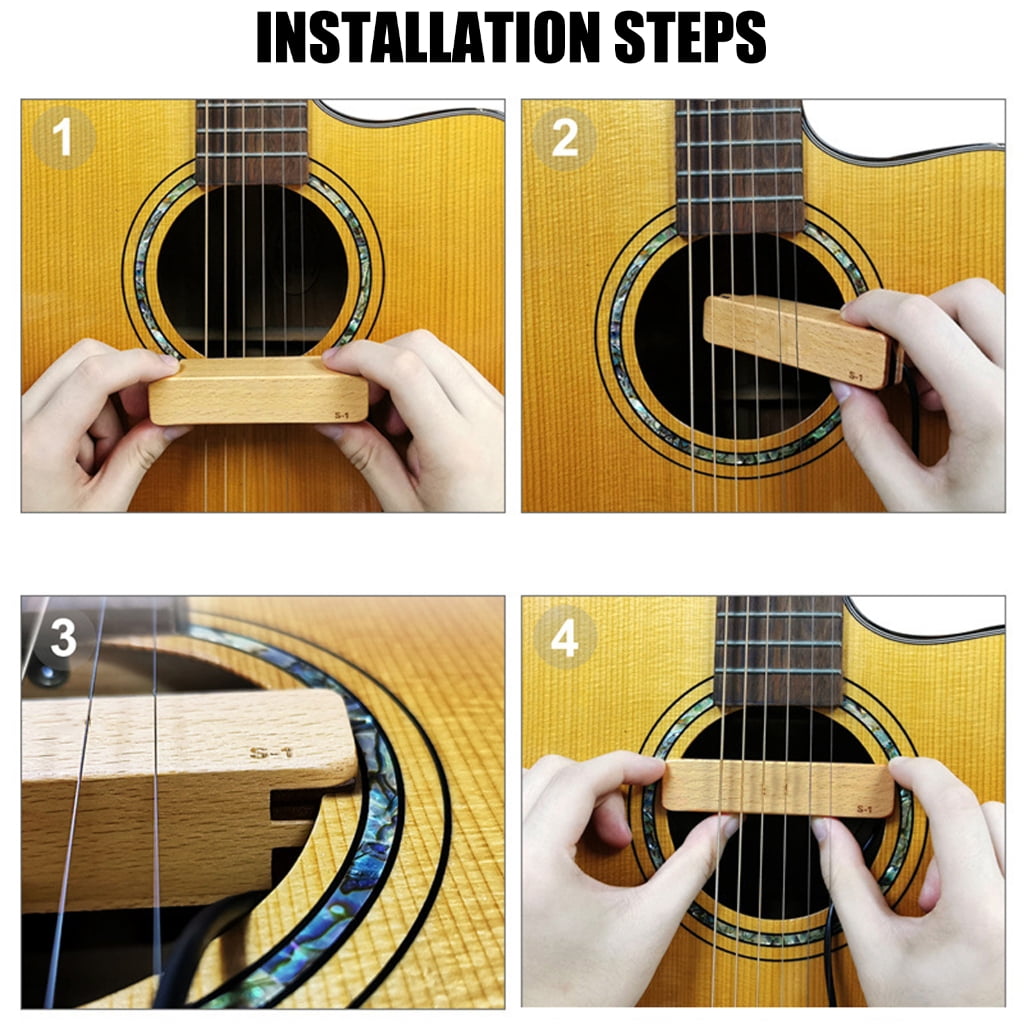 WINDLAND Easy Installation Folk Guitar Pickup Magnetic Designs Instrument Accessories for Enhancing Sound Suitable for All Levels