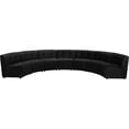 thumbnail image 1 of Meridian Furniture Limitless Black Velvet Modular 7 Piece Sectional, 1 of 7