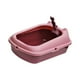 thumbnail image 4 of Bandeja de arena para mascotas con tapa abierta, cuenco para arena para gatos con pala, inodoro portátil para gatitos Rojo, 4 of 9