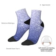 thumbnail image 6 of Fuzoiu Glittering Blue Purple Print Adult Socks, Crew Moisture-wicking Socks, Unisex Cushion Crew Socks,Casual Sports Ankle Socks, 6 of 7