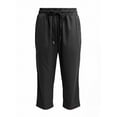 thumbnail image 6 of iHPH7 Women's Workout Capris with Zipper Pockets Quick Dry Athletic Cropped Pants Lightweight Stretchy Running Yoga Pants for Gym Hiking Activewear Black L, 6 of 7