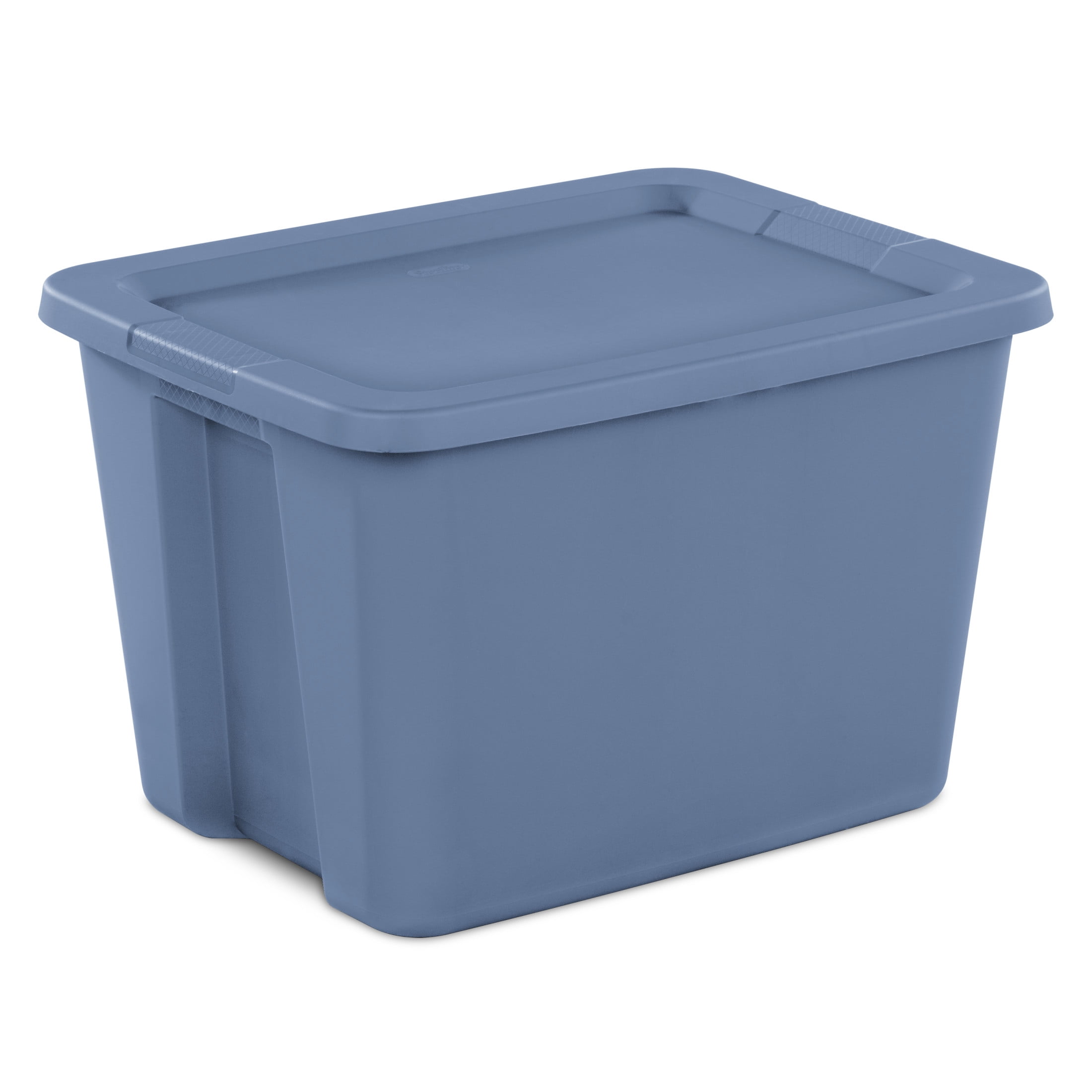 Sterilite Large Storage Bin, 18 Gallon Plastic Storage Container with SnapOn Lid, Blue Moonlight, Pa(图2)