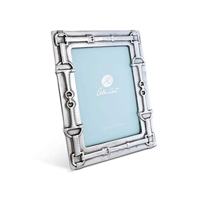 Arthur Court Designs Aluminum 5x7 Equestrian Pattern Photo Frame