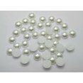 thumbnail image 2 of U8MO 200 Pure White Acrylic Half Pearl Flatback Round Bead 10mm Scrapbook Craft, 2 of 5
