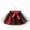 thumbnail image 4 of SonxaHe Big Girls Skirts Polka Dot Prints Stretch Waist Ballet Skirt with Hairpin Kids Party Dance Tulle Skirts,2-Piece Black,Sized 9-11, 4 of 5