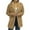 Khaki, variant on Fesfesfes Coat for Women Long Sleeve Loose Solid Color Button Pocket Lapel Thickened Plush Coat Blouse