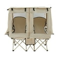 thumbnail image 5 of ToppiJoy Folding Camping Chair with Canopy and Carry Bag, 2-Person Heavy Duty Hold up to 600lbs, with Cup Holders & Cooler Pouch, for Beach, Fishing, Backyard (Khaki), 5 of 18