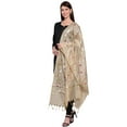 thumbnail image 3 of eloria Women's Neck Wrap Designer Silk Blend Woven Design Kalamkari Dupatta Indian Long Stole, 3 of 5
